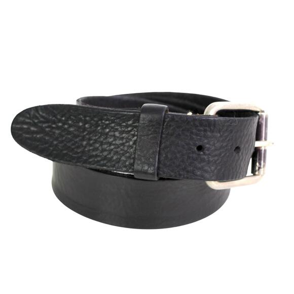 Berge BLACK GENUINE LEATHER 1 3/8"Wd CLASSIC CASUAL DRESS MEN'S BELT 38/95 (A62 - Picture 6 of 14
